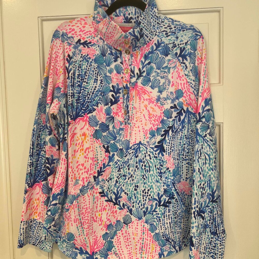 Lilly Pulitzer Popover - Pink and Blue